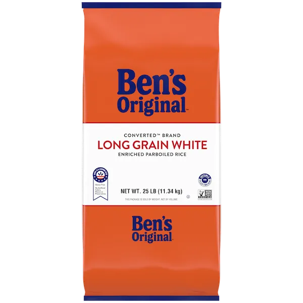 BEN'S ORIGINAL™ Long Grain White Original Enriched Parboiled Rice, 25lbs marsfoodservices image